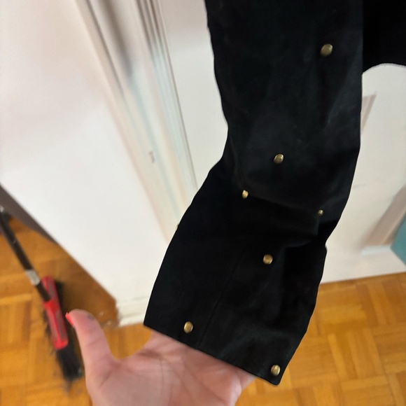 Vintage suede studded bolero jacket ! put measurements in pics * accepting offer - Picture 4 of 7